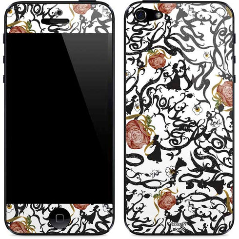 Disney Snow White Roses and Character Silhouette iPhone 5/5s/5SE Skin
