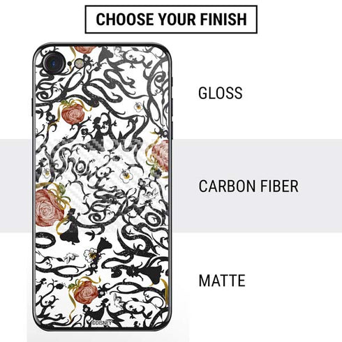 Disney Snow White Roses and Character Silhouette iPhone SE (2nd & 3rd Gen) Skin