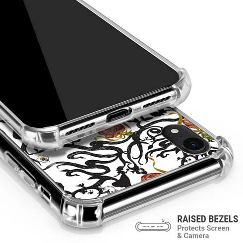 Disney Snow White Roses and Character Silhouette iPhone XR Clear Case