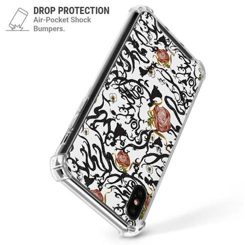Disney Snow White Roses and Character Silhouette iPhone XS Max Clear Case