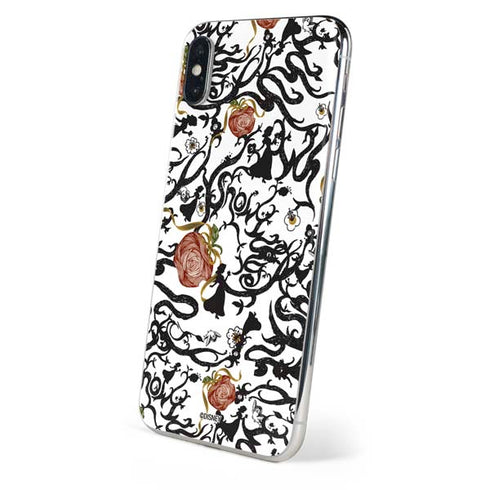 Disney Snow White Roses and Character Silhouette iPhone XS Skin