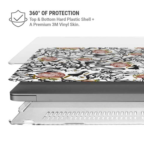 Disney Snow White Roses and Character Silhouette MacBook Pro 16in (2021-25) Case plus Skin