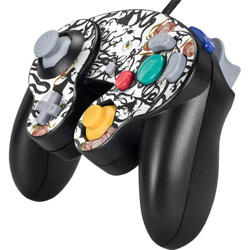 Disney Snow White Roses and Character Silhouette Nintendo GameCube Controller Skin