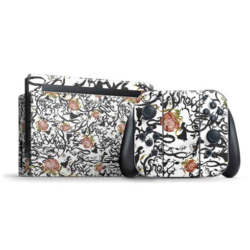 Disney Snow White Roses and Character Silhouette Nintendo Switch Bundle Skin