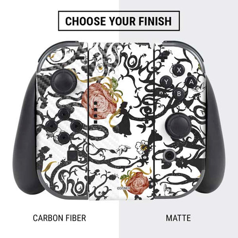 Disney Snow White Roses and Character Silhouette Nintendo Switch Bundle Skin