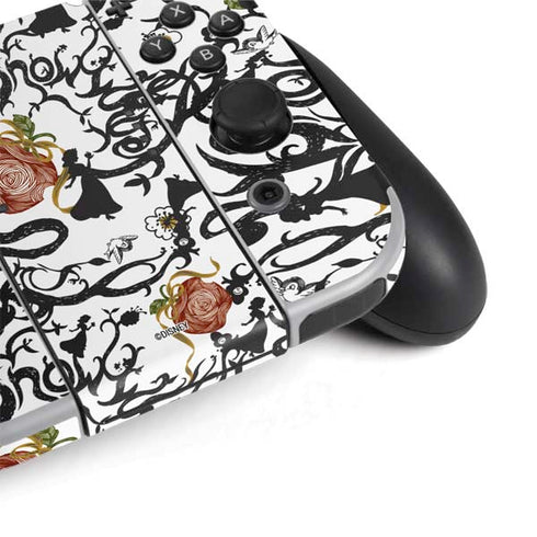 Disney Snow White Roses and Character Silhouette Nintendo Switch OLED (2021) Skin
