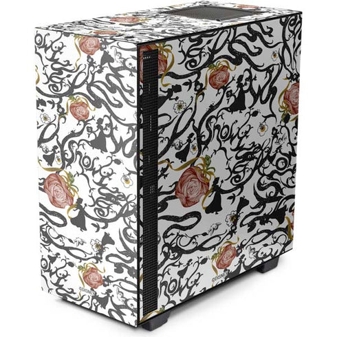 Disney Snow White Roses and Character Silhouette NZXT H510 Compact ATX Mid-Tower Case Skin
