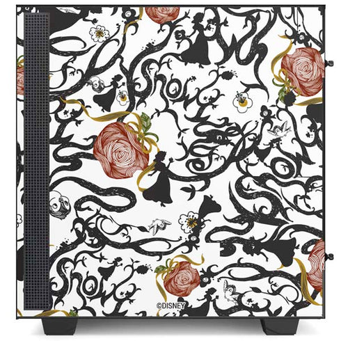 Disney Snow White Roses and Character Silhouette NZXT H510 Compact ATX Mid-Tower Case Skin