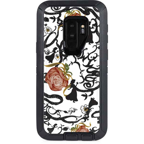 Disney Snow White Roses and Character Silhouette Otterbox Defender Galaxy Skin