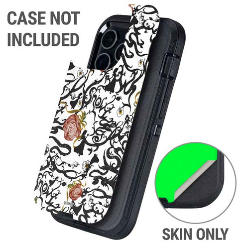 Disney Snow White Roses and Character Silhouette Otterbox Defender iPhone Skin