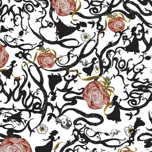 Disney Snow White Roses and Character Silhouette PS4 Console and Controller Bundle Skin