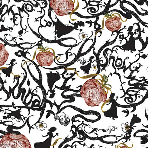 Disney Snow White Roses and Character Silhouette PS4 Controller Skin