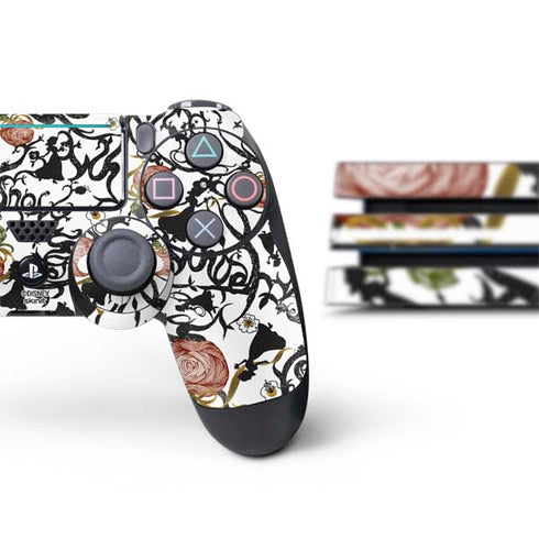 Disney Snow White Roses and Character Silhouette PS4 Pro Bundle Skin