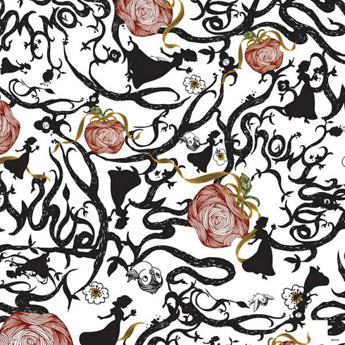 Disney Snow White Roses and Character Silhouette PS4 Pro/Slim Controller Skin