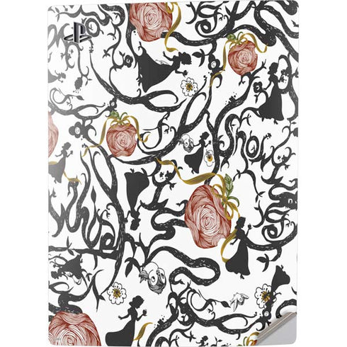 Disney Snow White Roses and Character Silhouette PS5 Digital Edition Console Skin
