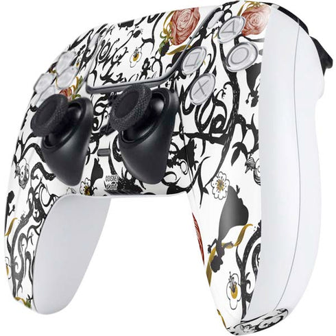 Disney Snow White Roses and Character Silhouette PS5 Controller Skin