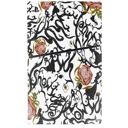 Disney Snow White Roses and Character Silhouette PS5 Slim Disk Console Skin