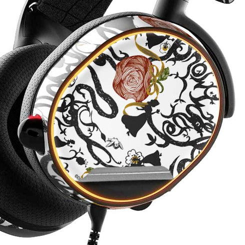 Disney Snow White Roses and Character Silhouette SteelSeries Arctis 3 Skin