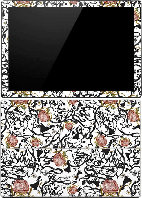 Disney Snow White Roses and Character Silhouette Surface Pro (2017) Skin