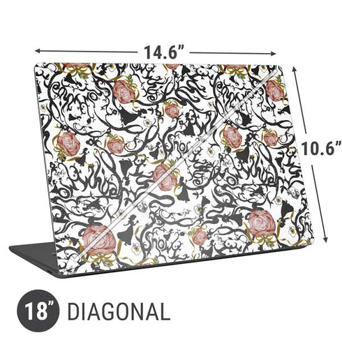 Disney Snow White Roses and Character Silhouette Universal Laptop 18in (14.6 x 10.6in) Skin