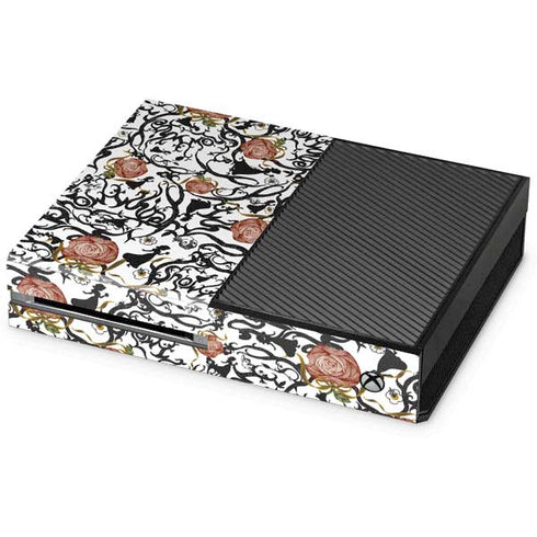 Disney Snow White Roses and Character Silhouette Xbox One Console Skin