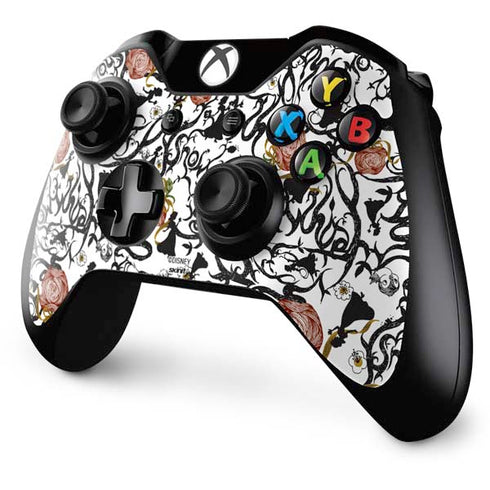 Disney Snow White Roses and Character Silhouette Xbox One Controller Skin