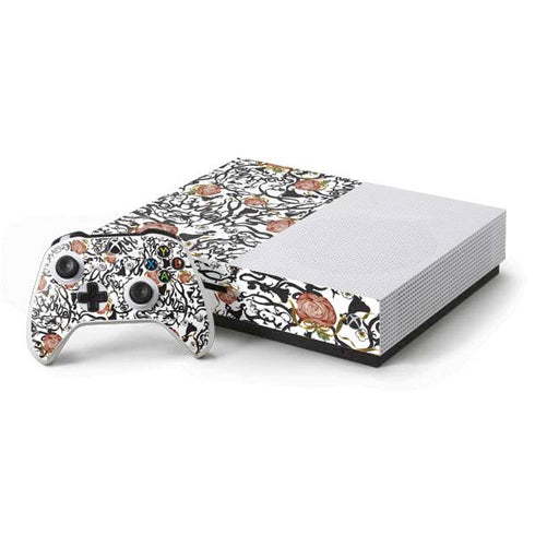 Disney Snow White Roses and Character Silhouette Xbox One S Console and Controller Bundle Skin