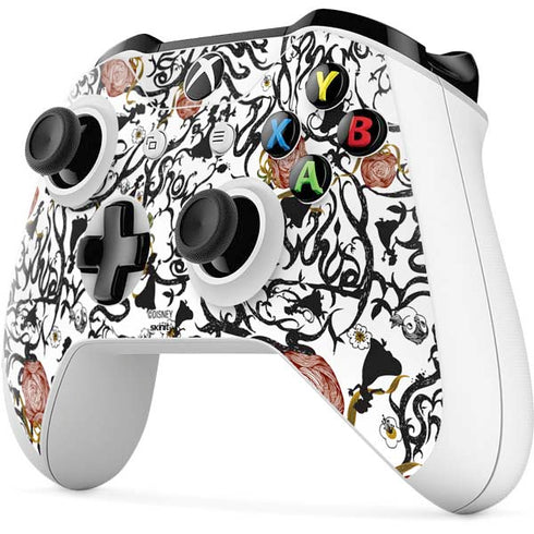 Disney Snow White Roses and Character Silhouette Xbox One S Controller Skin
