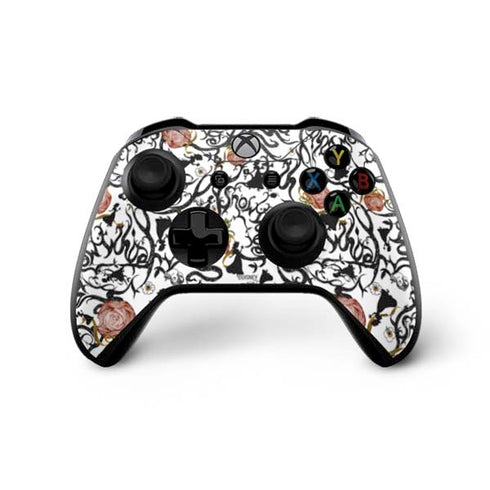 Disney Snow White Roses and Character Silhouette Xbox One X Controller Skin