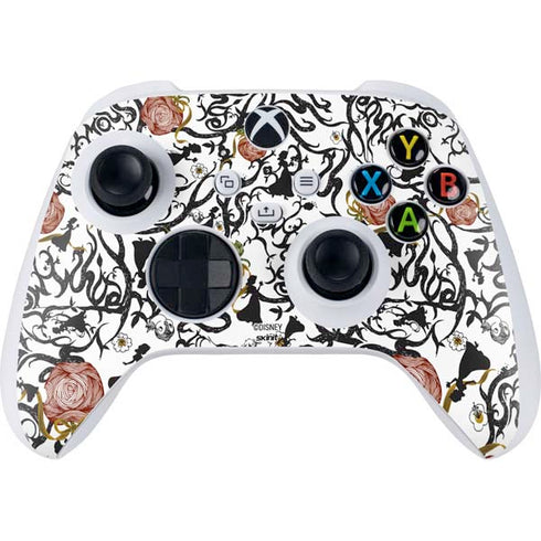 Disney Snow White Roses and Character Silhouette Xbox Series S Controller Skin