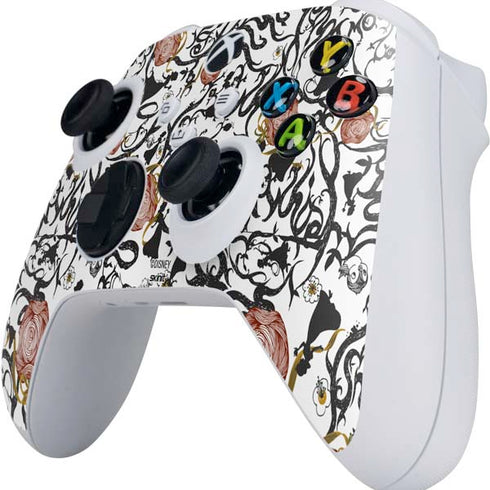 Disney Snow White Roses and Character Silhouette Xbox Series S Controller Skin