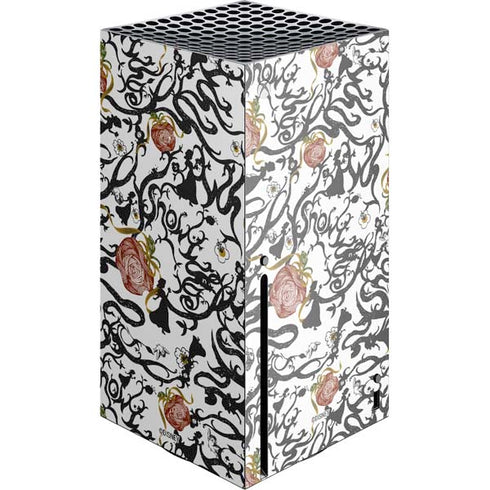 Disney Snow White Roses and Character Silhouette Xbox Series X Console Skin