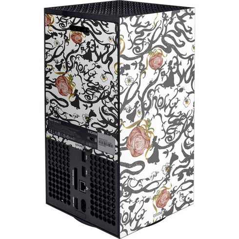Disney Snow White Roses and Character Silhouette Xbox Series X Console Skin