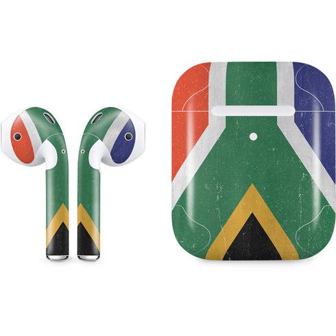 South Africa Flag Distressed Apple AirPods 2 Skin