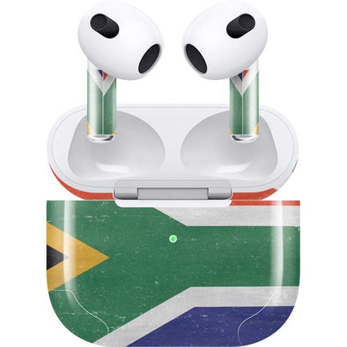 South Africa Flag Distressed Apple AirPods (3rd Gen 2021) Skin