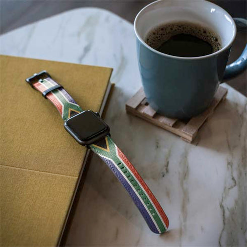 South Africa Flag Distressed Apple Watch Band 38-40mm