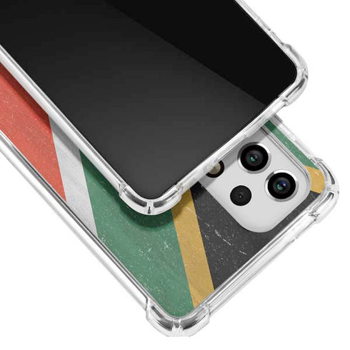 South Africa Flag Distressed Galaxy A53 5G Clear Case