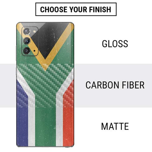 South Africa Flag Distressed Galaxy Note20 5G Skin