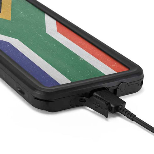 South Africa Flag Distressed Galaxy S20 Plus Waterproof Case