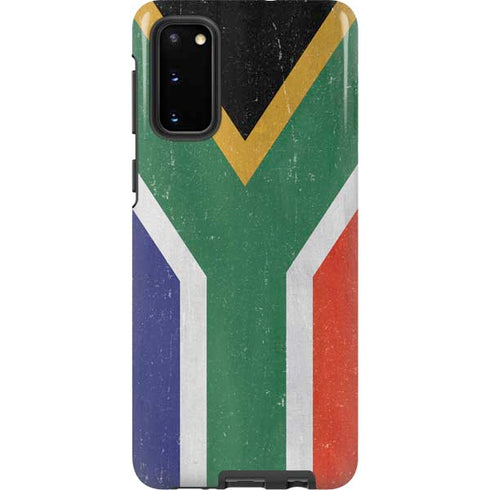 South Africa Flag Distressed Galaxy S20 Pro Case
