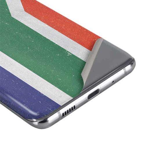South Africa Flag Distressed Galaxy S20 Skin