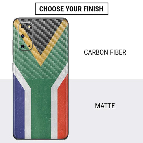 South Africa Flag Distressed Galaxy S20 Skin