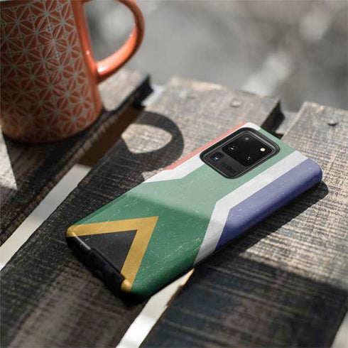 South Africa Flag Distressed Galaxy S20 Ultra 5G Pro Case