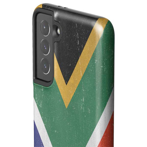 South Africa Flag Distressed Galaxy S21 5G Pro Case