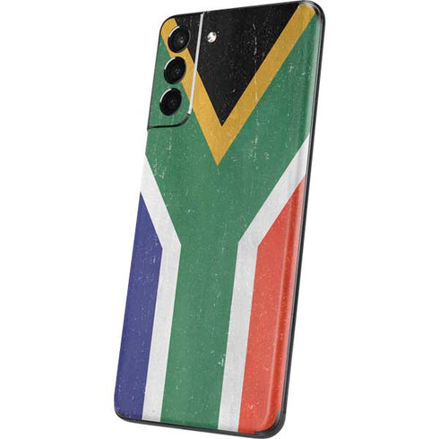 South Africa Flag Distressed Galaxy S21 5G Skin