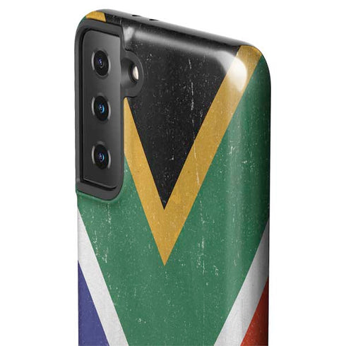 South Africa Flag Distressed Galaxy S21 Plus 5G Pro Case