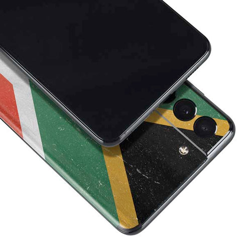 South Africa Flag Distressed Galaxy S21 Plus 5G Skin