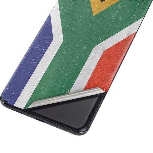 South Africa Flag Distressed Galaxy S21 Plus 5G Skin