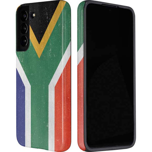 South Africa Flag Distressed Galaxy S22 Plus Pro Case