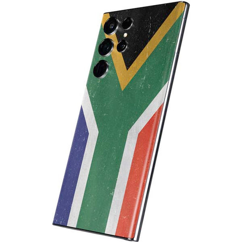 South Africa Flag Distressed Galaxy S22 Ultra Skin
